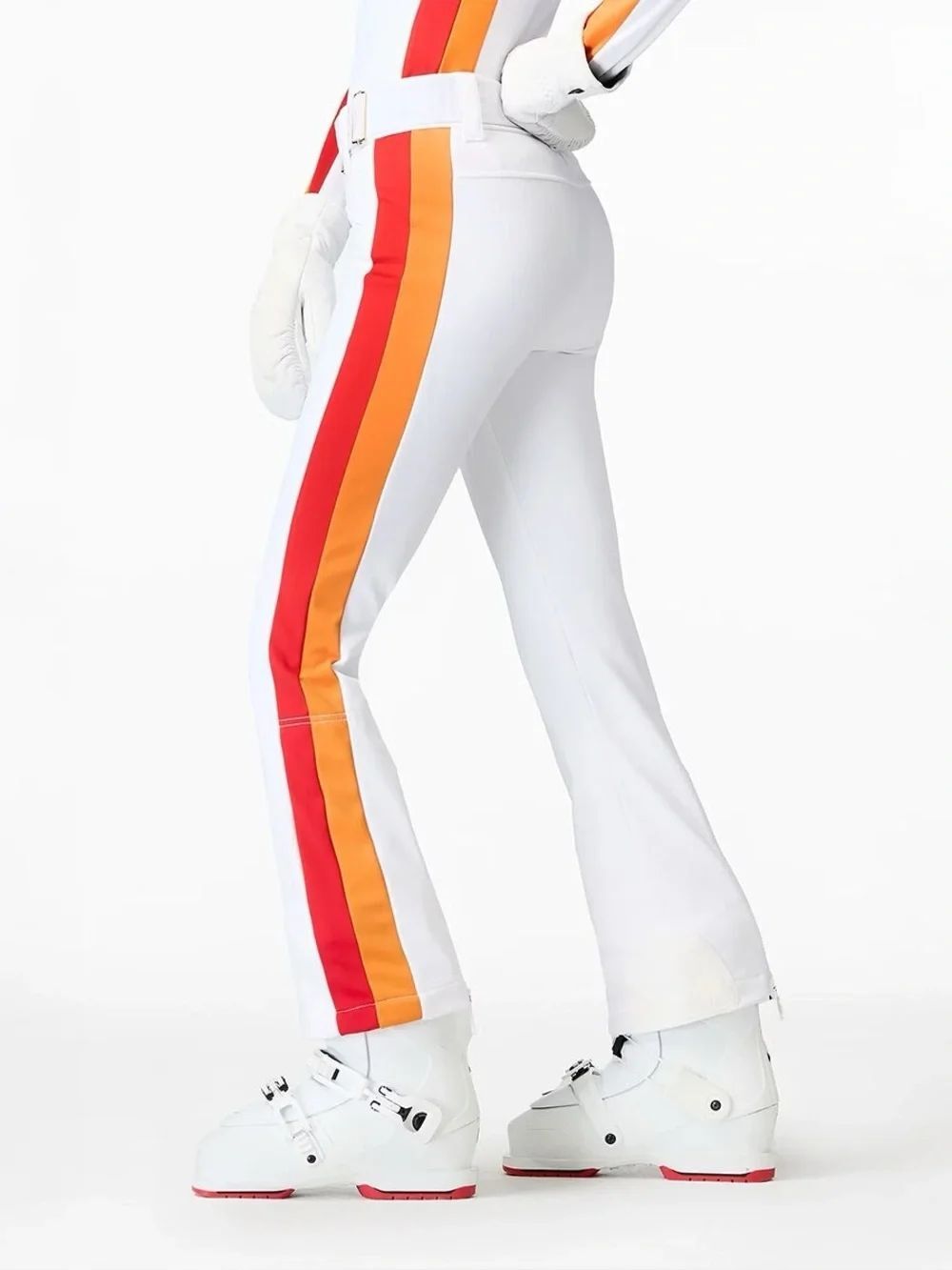 Goldbergh Roccia Pippa Ski Pants White Orange Red Stripe NWT 6 Waterproof